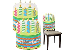 Birthday Chair Cover for Kids Classroom | Pack of 2 Blue Disposable Chair Covers
