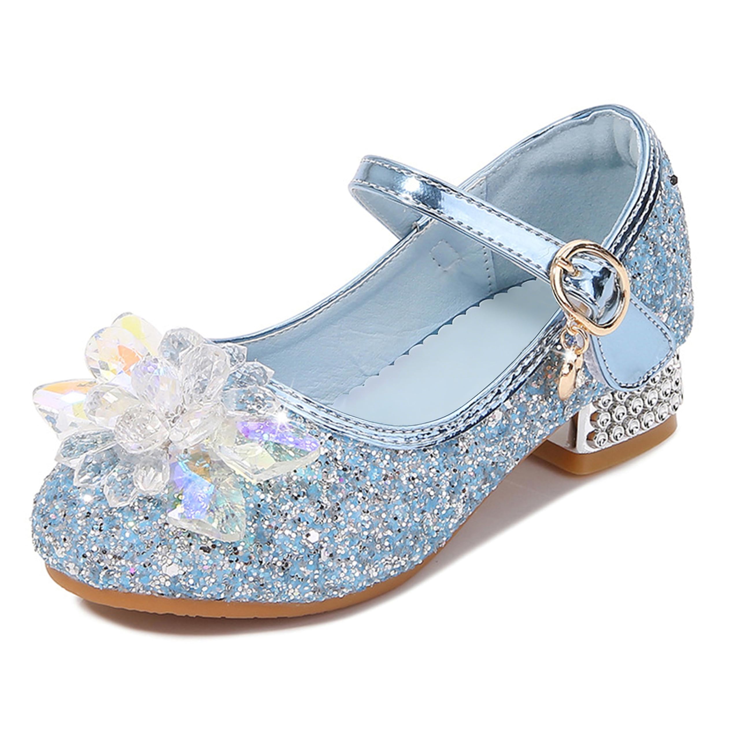Déguisement Doux Chaussures Enfant Paillettes de Princesse Comfortable Mariage Noël Fête Anniversaire Carnaval Cérémonie Fête Cadeau Fille Ballerines Cosplay pour Enfant Costume