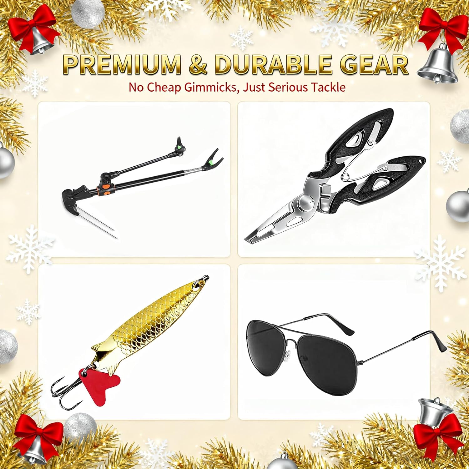 Fishing Tackle Advent Calendar 2025 for Men Teen Boys - 24 Days Christmas Countdown with Lures, Tackle, Tools - Surprise Christmas Fishing Tackle Box Xmas Gifts for Fisherman, Dad, Husband, Boyfriend - Image 3