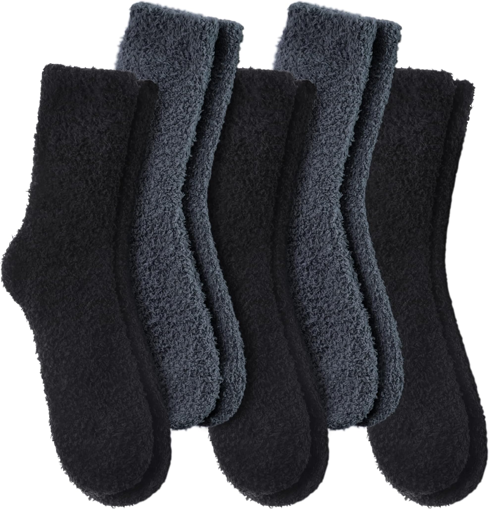 LANLEO 5/6 Pairs Womens Super Soft Fuzzy Plush Warm Winter Home Sleeping Slipper Socks