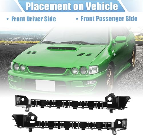 Miniatura 4 de X AUTOHAUX 1 par de soporte de montaje de parachoques delantero izquierdo y derecho NO. 57707FG01257707FG002 para Subaru Impreza 2008-2011