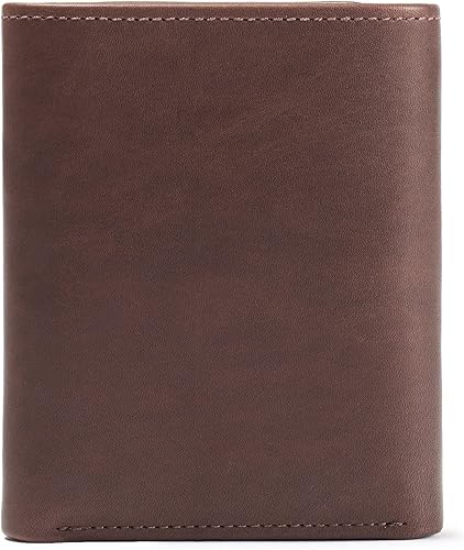 Miniatura 9 de Leatherology Trifold de caoba premium con cartera para tarjetas, amplio almacenamiento, funda extraíble para tarjetas, doble compartimento