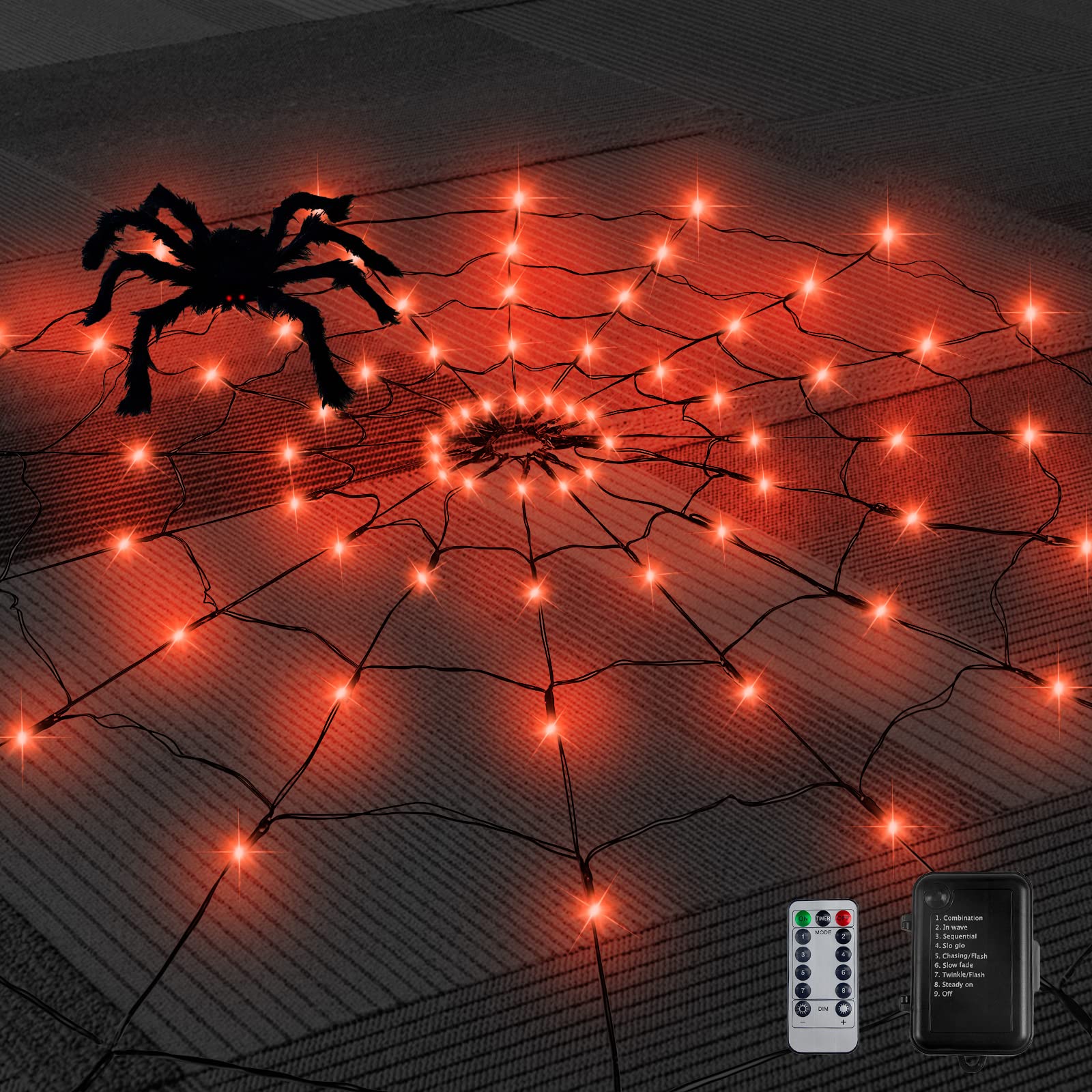 Halloween Decorations Spider Web Light-Halloween Giant Spider Web