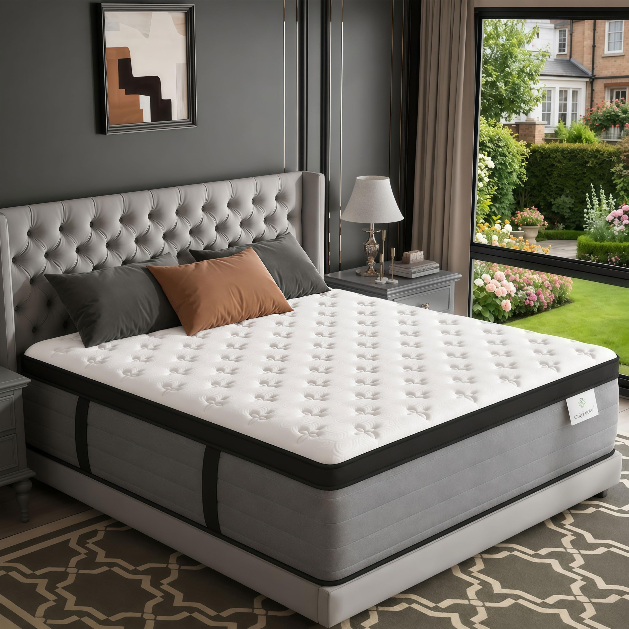 Onlylucky Queen 16 Inch Hybrid Mattress