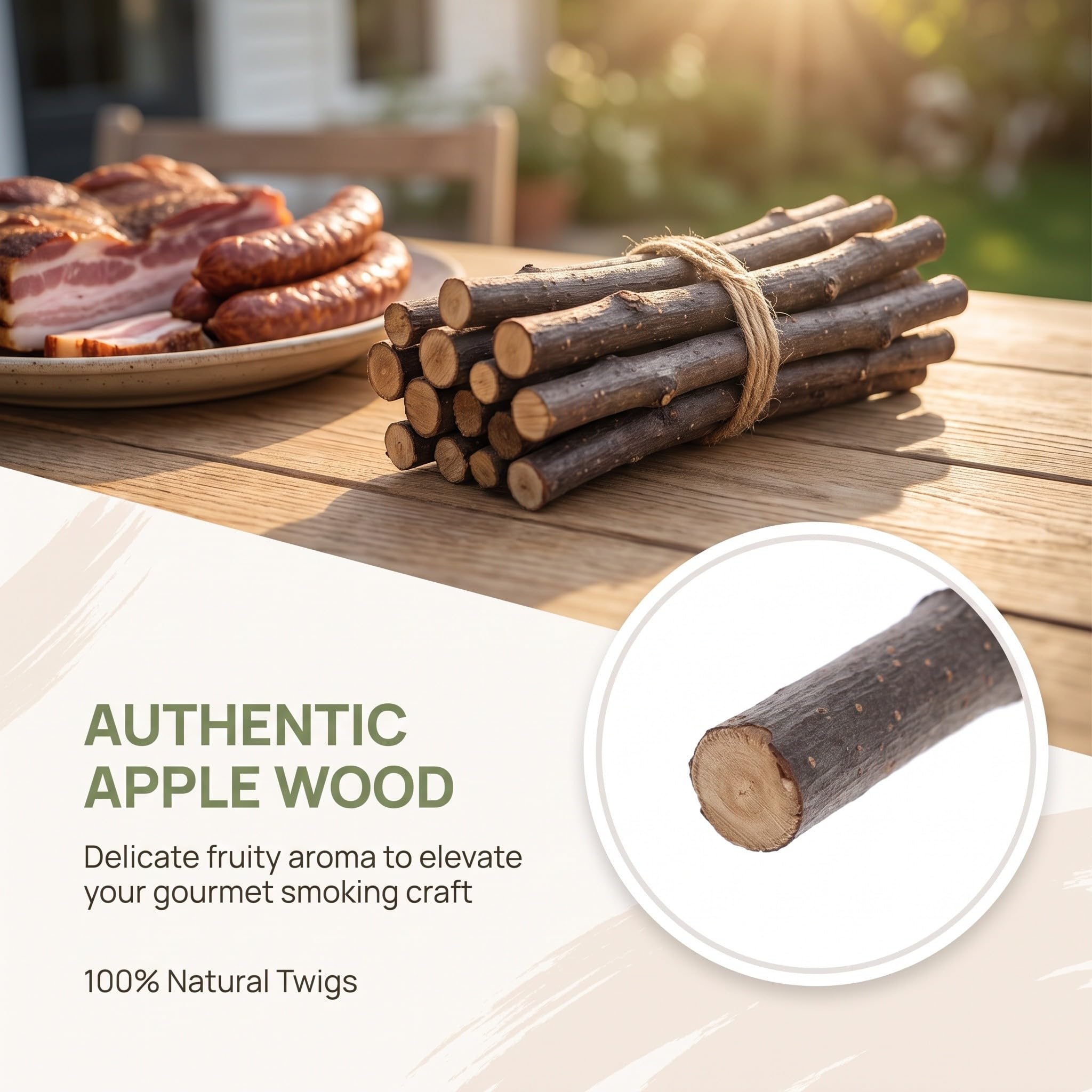 INOOMP 1 kg di rami di legno naturale per affumicatura di anatra e salsicce