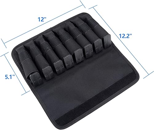 Miniatura 5 de Raiseek Molle 8 Mag Pouch con tapa, bolsa de almacenamiento para cargador de pistola