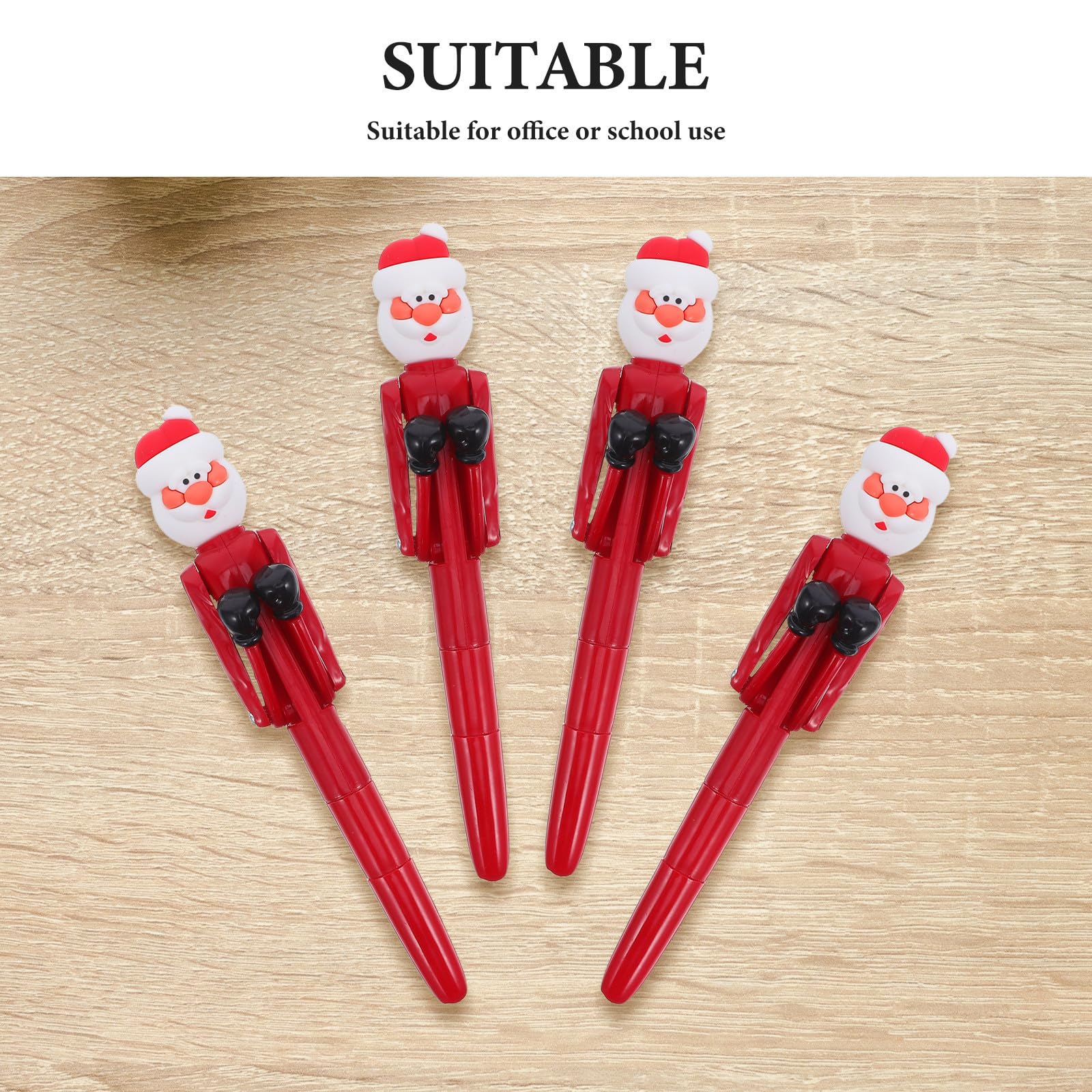 FRCOLOR 16 Pezzi Penna a Sfera Natalizia Babbo Natale Pugile in Plastica