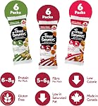 Three Farmers Healthy Boîtes à snack de variétés - Roasted, haute teneur en protéines & Fibre - Chilli doux & Haricots à fèves d'aneth, BBQ Pois chiches x 18 Pack, pour adultes et enfants - Sans gluten, faible teneur en calories, non OGM