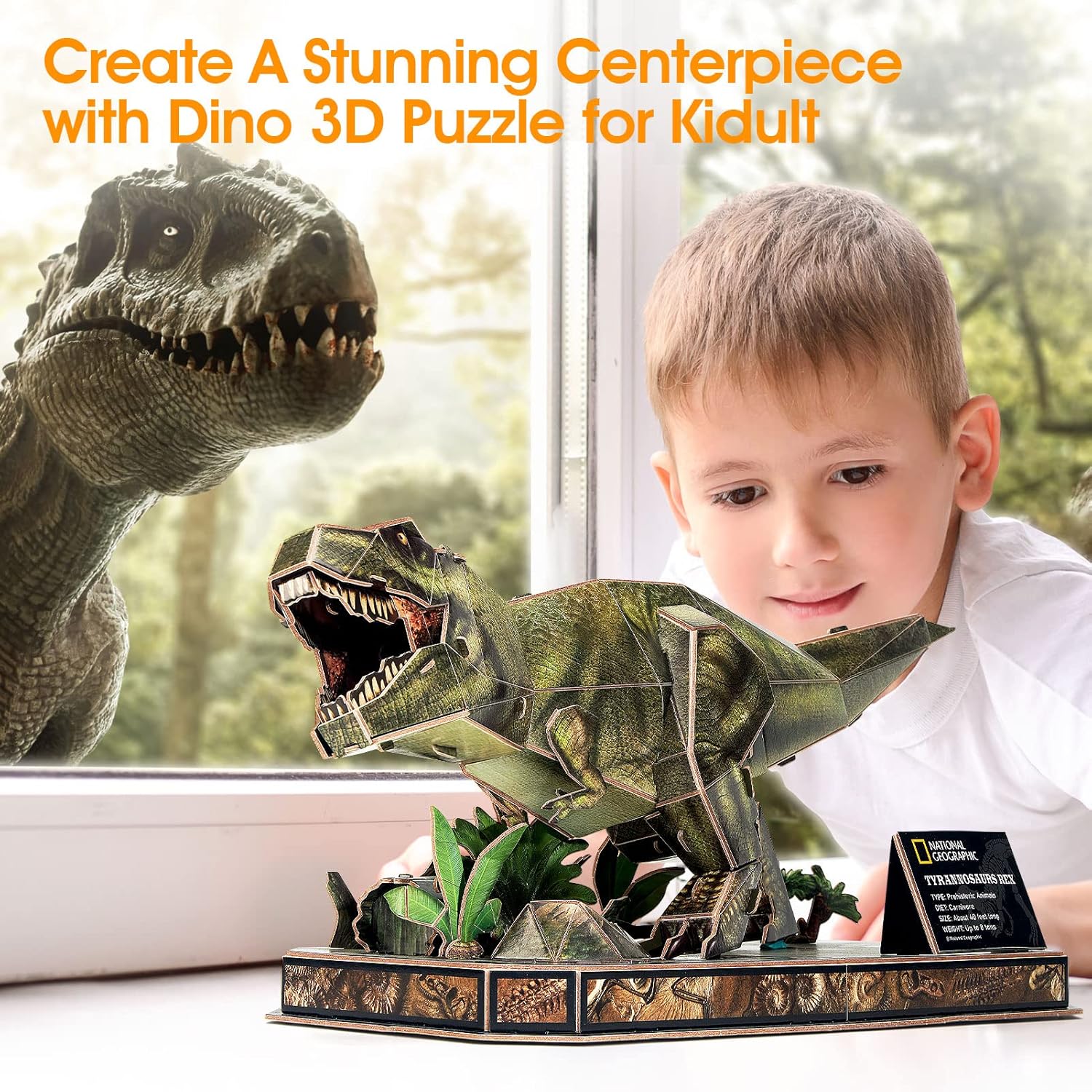 CubicFun 3D Puzzles TRex Dinosaur Toys National Geographic Tyrannosaurus Rex Jigsaw Puzzles for