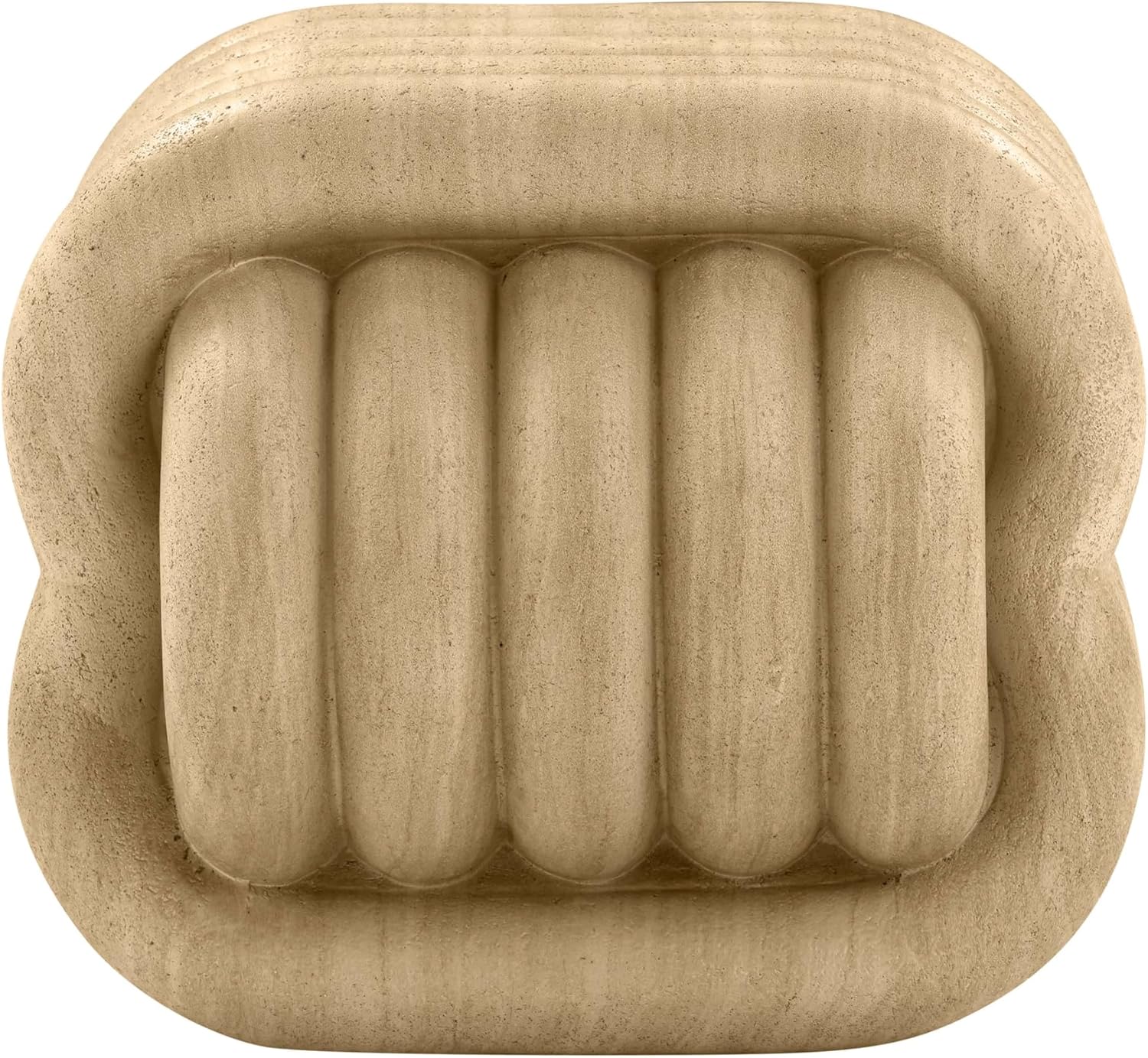 Tov Furniture Love Knot Faux Travertine Indoor/Outdoor Accent Stool