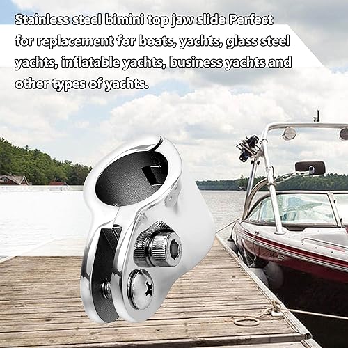 Miniatura 3 de Bimini - Soporte de mandíbula superior de acero inoxidable 316 de 1 pulgada, herrajes Bimini de acero inoxidable, abrazaderas superiores Heavy Dudy