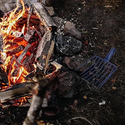 Miniatura 8 de Rastrillo de hoja de jardín Pala de ceniza: Pala de chimenea Pala de carbón Pala de carbón Hojas de metal Rastrillo Hierba Trituración Tenedor para