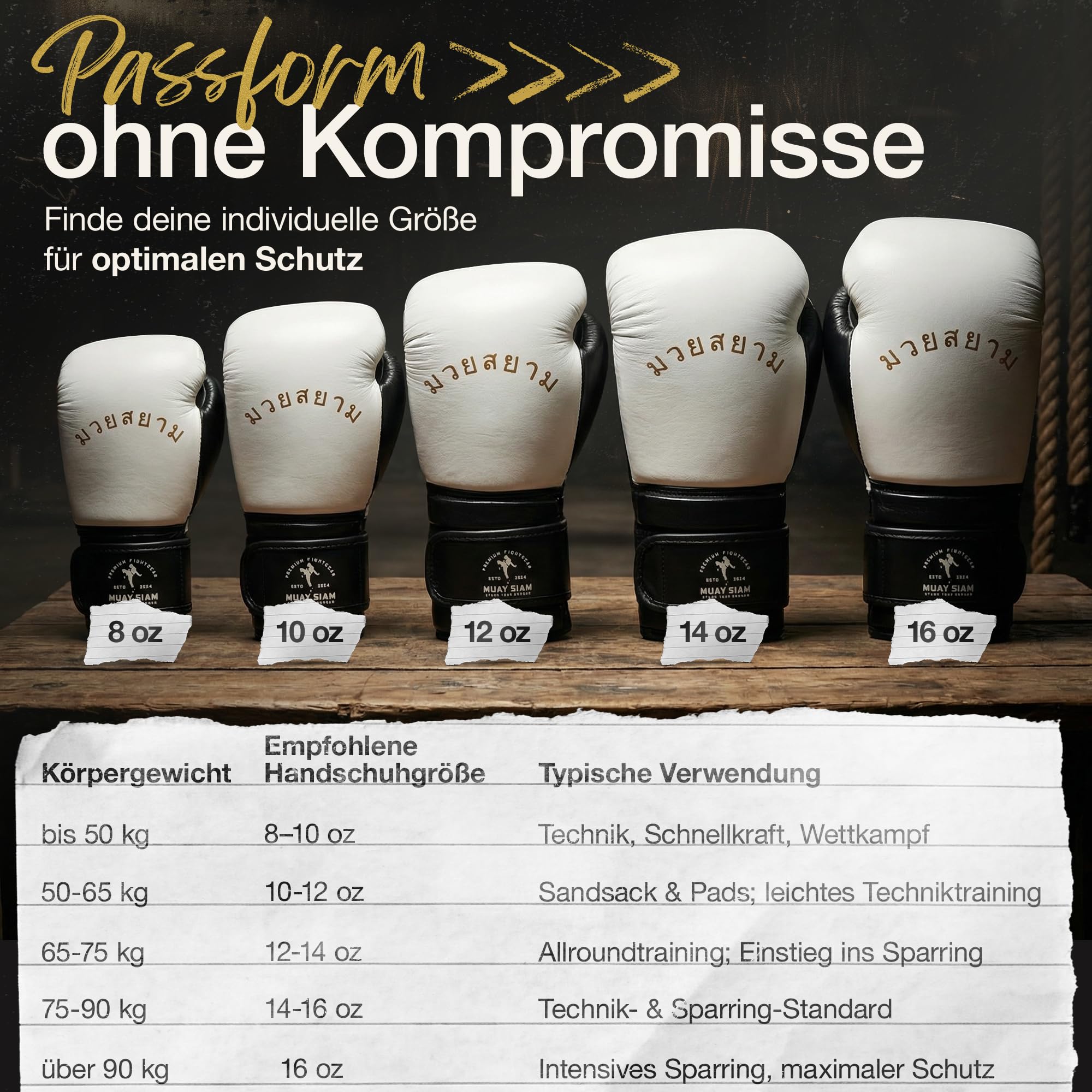 Boxhandschuhe Leder für Muay Thai MMA Kickboxen Sparring – Premium Kampfsport Handschuhe [ShockGuard Gel & QuickSlip Design] – Ideal für Boxtraining & Sandsack | Jetzt Größe Wählen