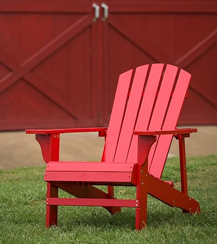 Miniatura 2 de Leigh Country, silla de jardín de tablas de madera., Adirondack, Rojo Rojo -,Blanco,Natural,https://www.amazon.com/dp/undefined