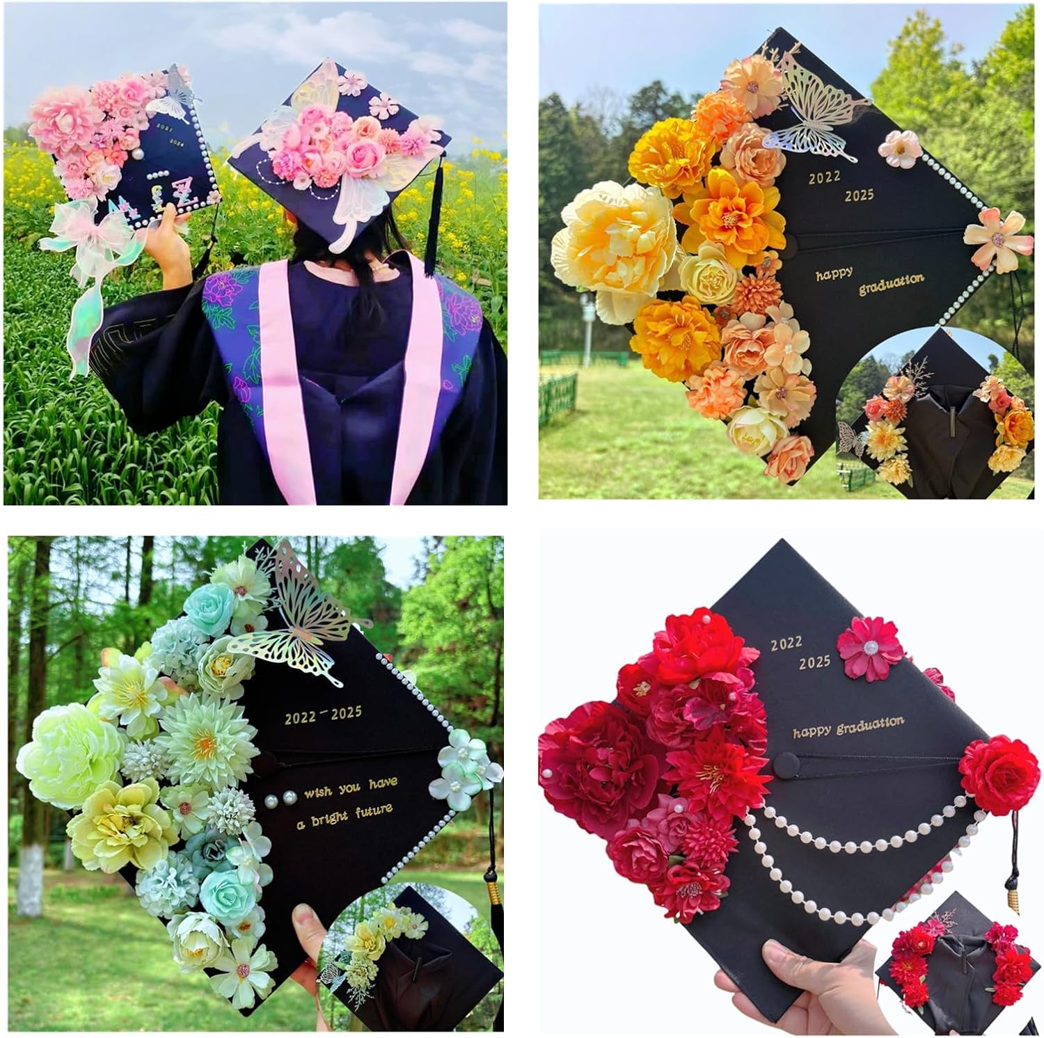 Graduation Cap with 2025 Tassel Unisex Adult Doctorate Graduation Hat for High School/Bachelor - Image 4
