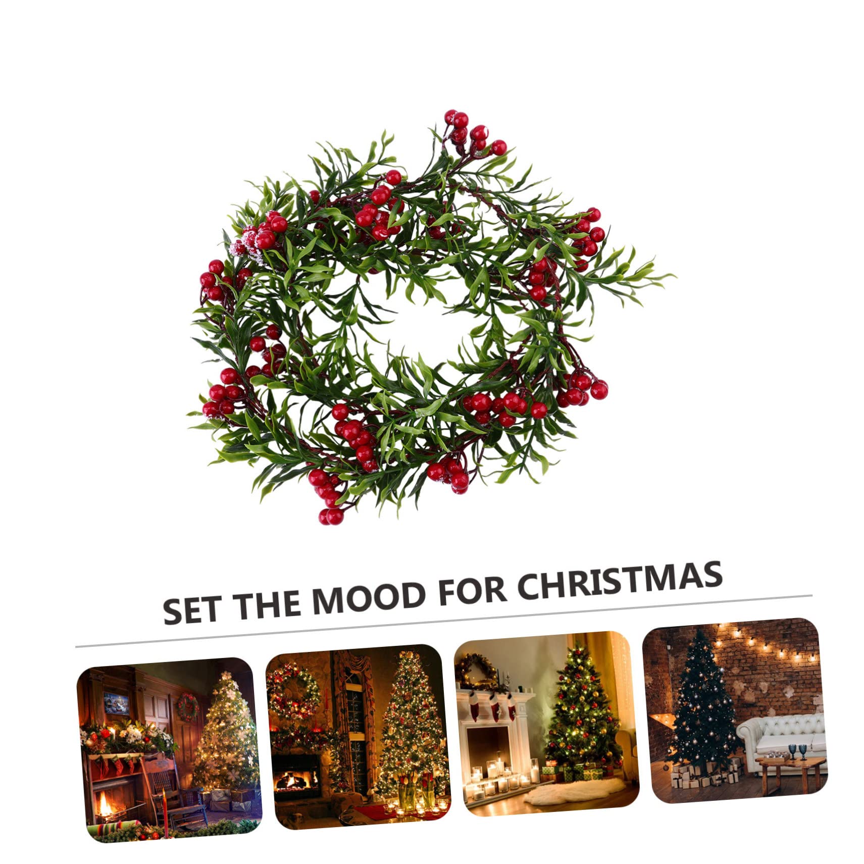 Cabilock 2piezas Adorno Navideño De Rattan Artificial Berries para Decoración De y para