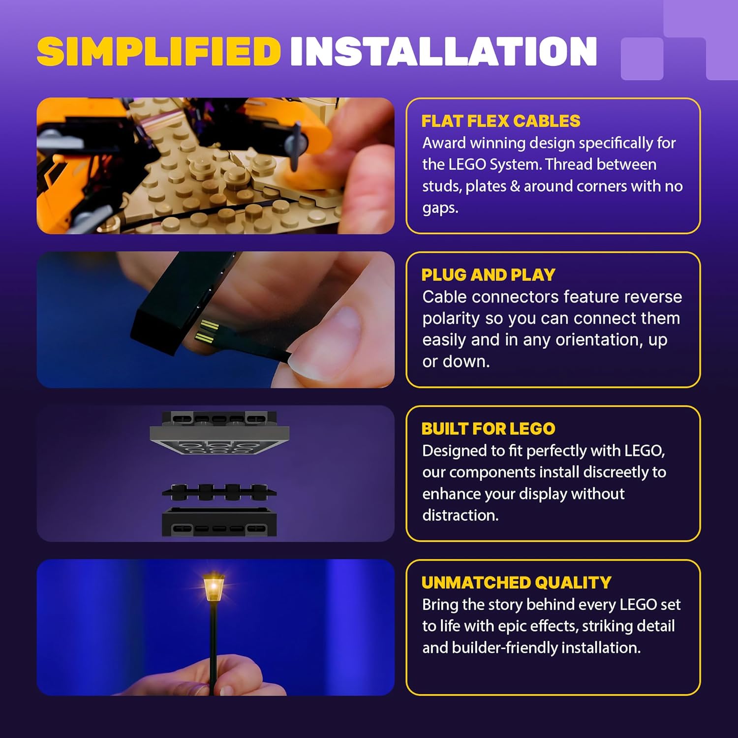 Light My Bricks Light Kit for Lego Jaws #21350 |LED Lighting Kit Compatible with Jaws Lego Set| Adds Realistic Ambience to Your Boat Display (Set Not Included)