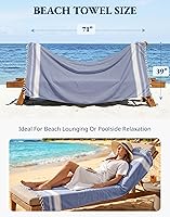 Vista 4 de LANE LINEN Paquete de 4 toallas de playa de gran tamaño, juego de toallas turcas de gran tamaño, toallas de playa prelavadas, toallas de playa