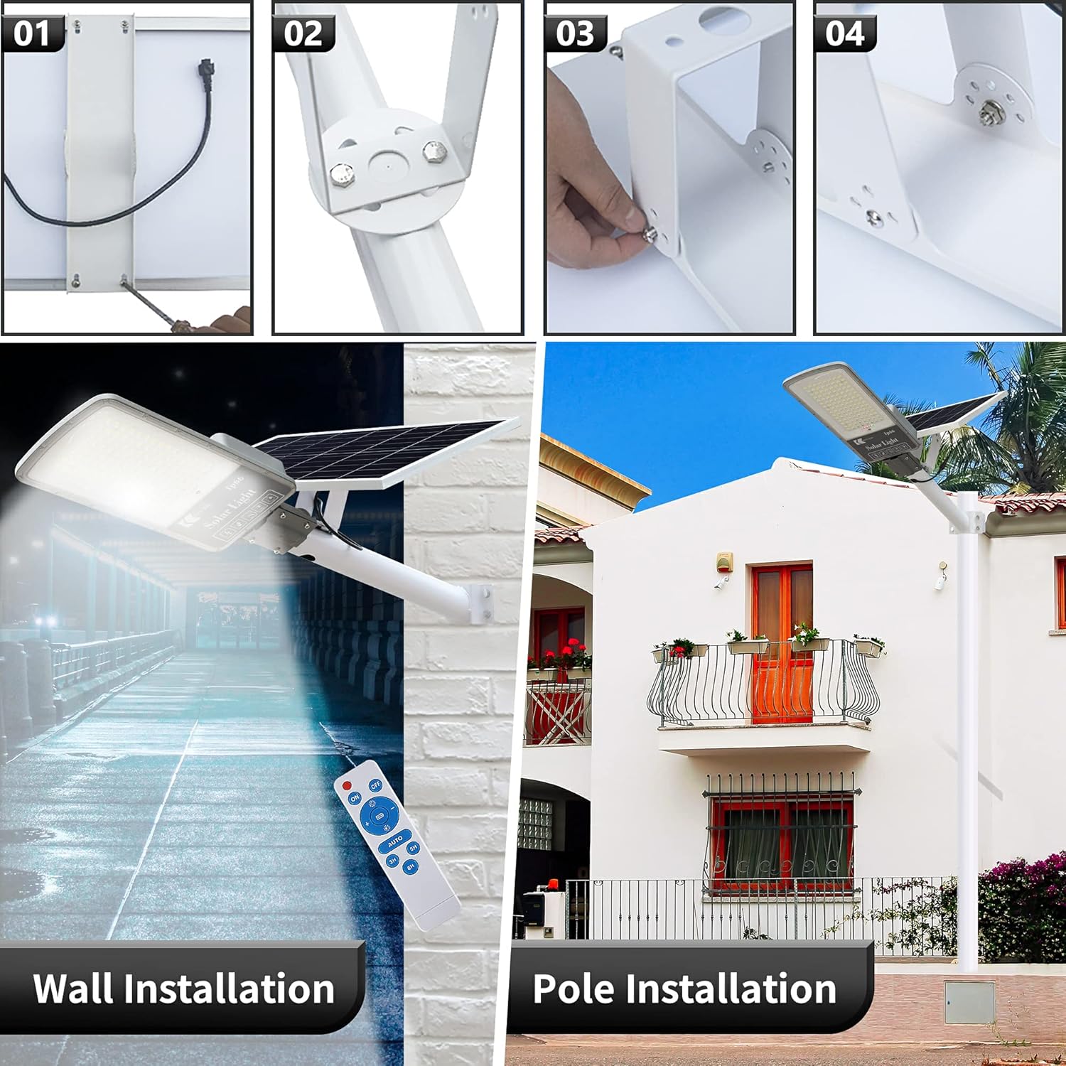 Exclusive Discount 80% Offer 200W Solar Street Lights Outdoor Lamp, 6500K Dusk to Dawn Security Led Flood Light ,with Remote Control,for Yard, Garden, Street, Basketball Court
