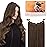 DOORES Wire Hair Extensions 12 Inch 70g Remy Human Wire Hair Extensions Invisible Transparent Line Adjustable Hairpieces Secret Extensions Straight Hair Chocolate Brown