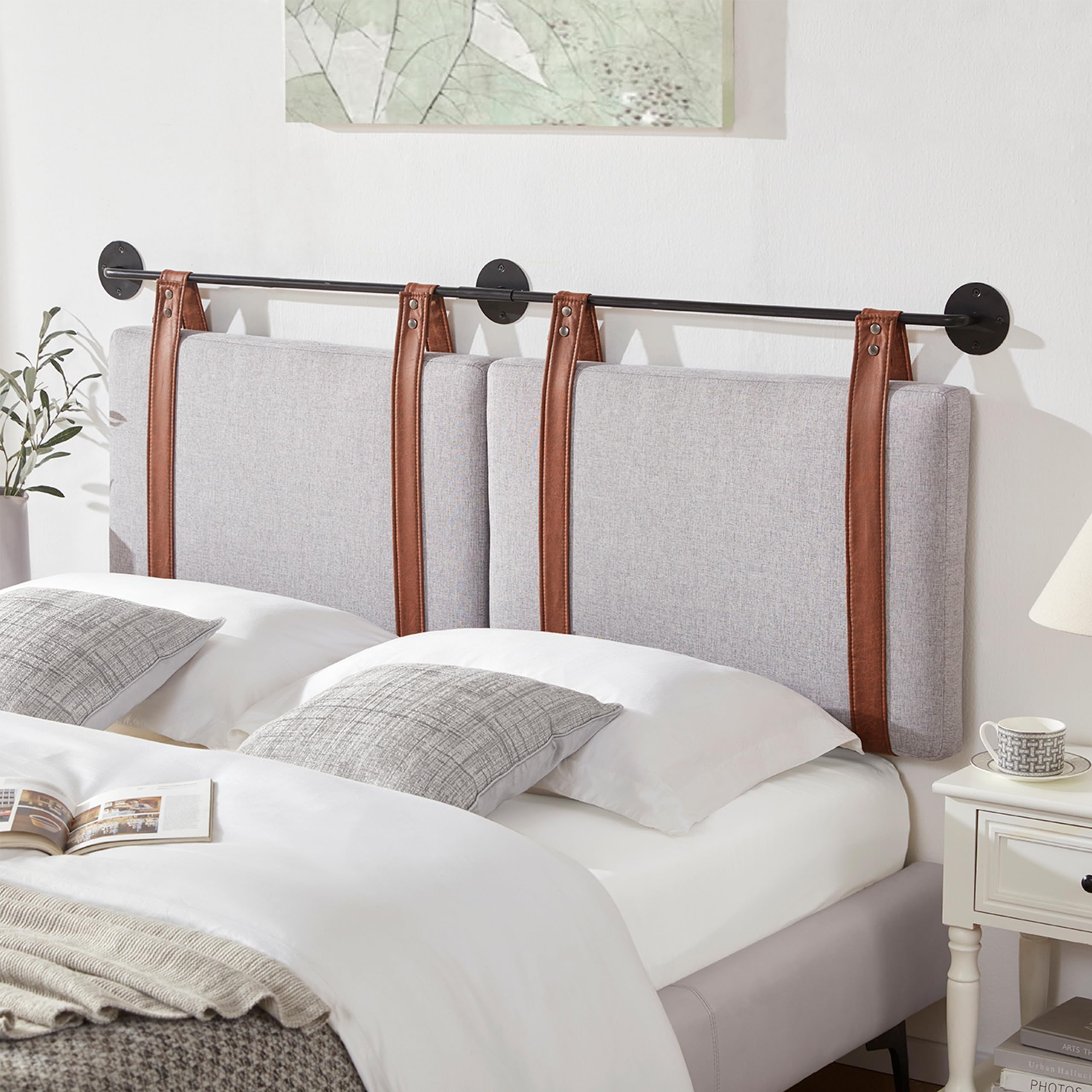 164headboard Adjustable, Queen, Gray