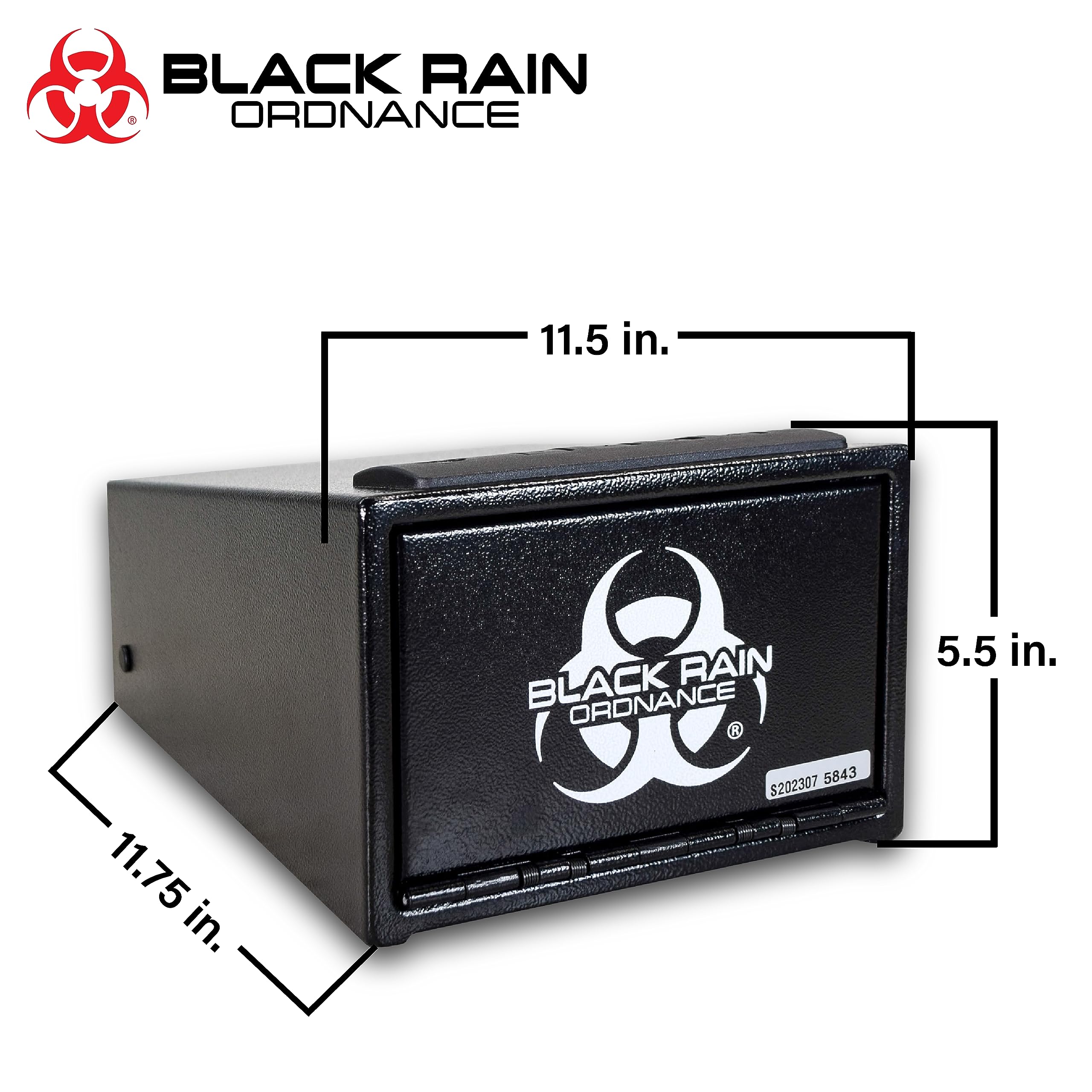 BLACK RAIN ORDNANCE Cassaforte digitale portatile con accesso a password e chiavi (nero)