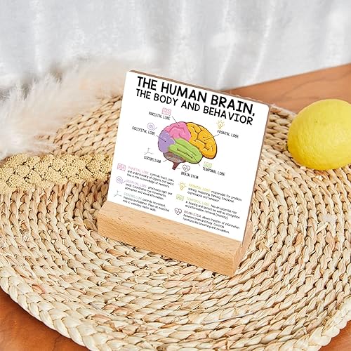 Miniatura 3 de Señal de enseñanza de comportamiento cerebral humano, regalo para maestro, terapeuta, padres, consejero, decoración para sala de tratamiento,