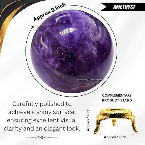 Vista 59 de Amazing Gemstone Black Tourmaline Crystal Ball with Stand - 2" Inches Crystal Sphere Meditation Balls for Witchcraft and Decorative Balls