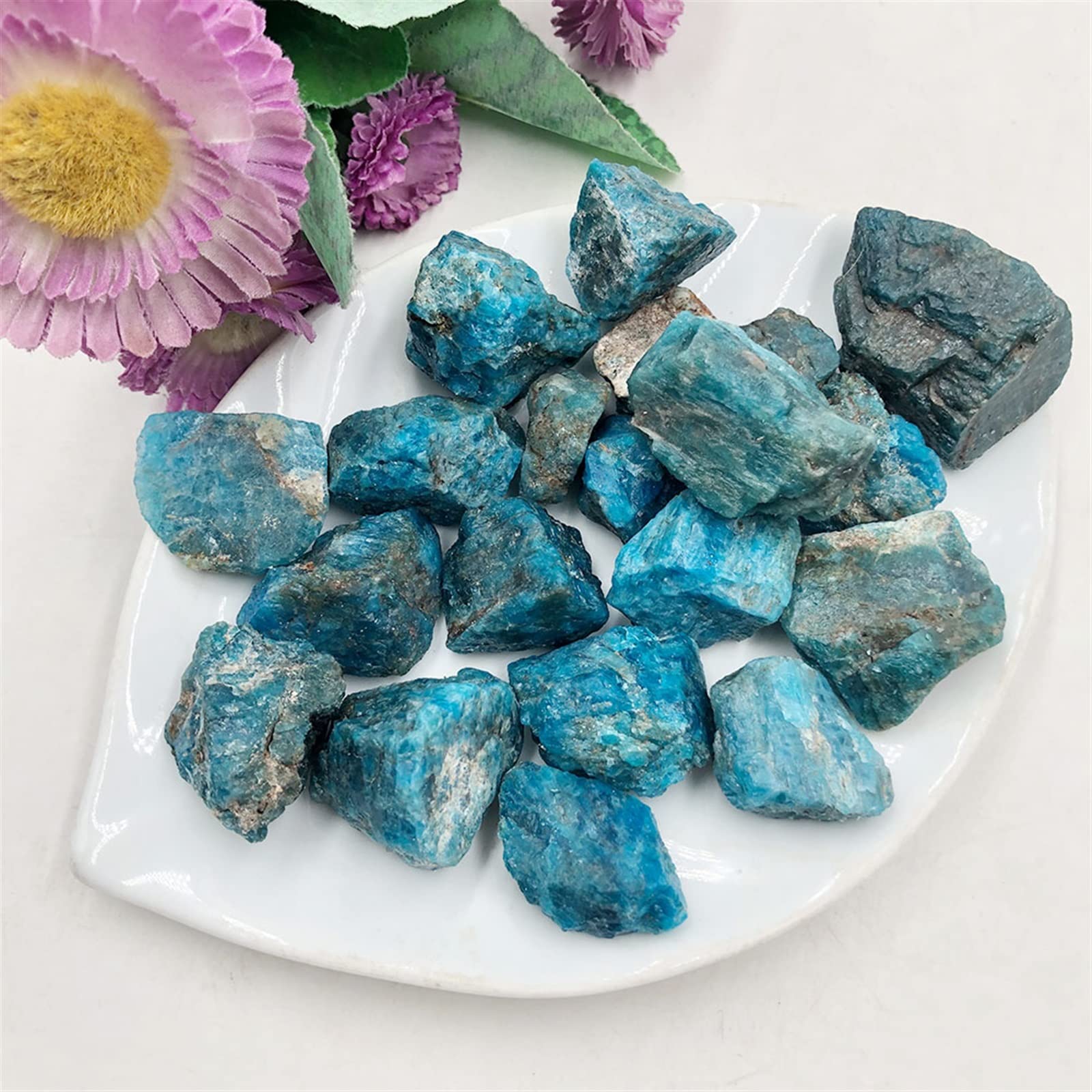 1pc Casuale Apatite Blu Naturale Pietra Grezza Grezza Cristallo di Quarzo Roccia Acquario Decorazione della Stanza di casa Regalo Decorazione della Stanza