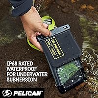 Vista 5 de Pelican Marine - Funda impermeable IP68 para teléfono con bolsillo de almacenamiento (grande) - Funda flotante impermeable para teléfono