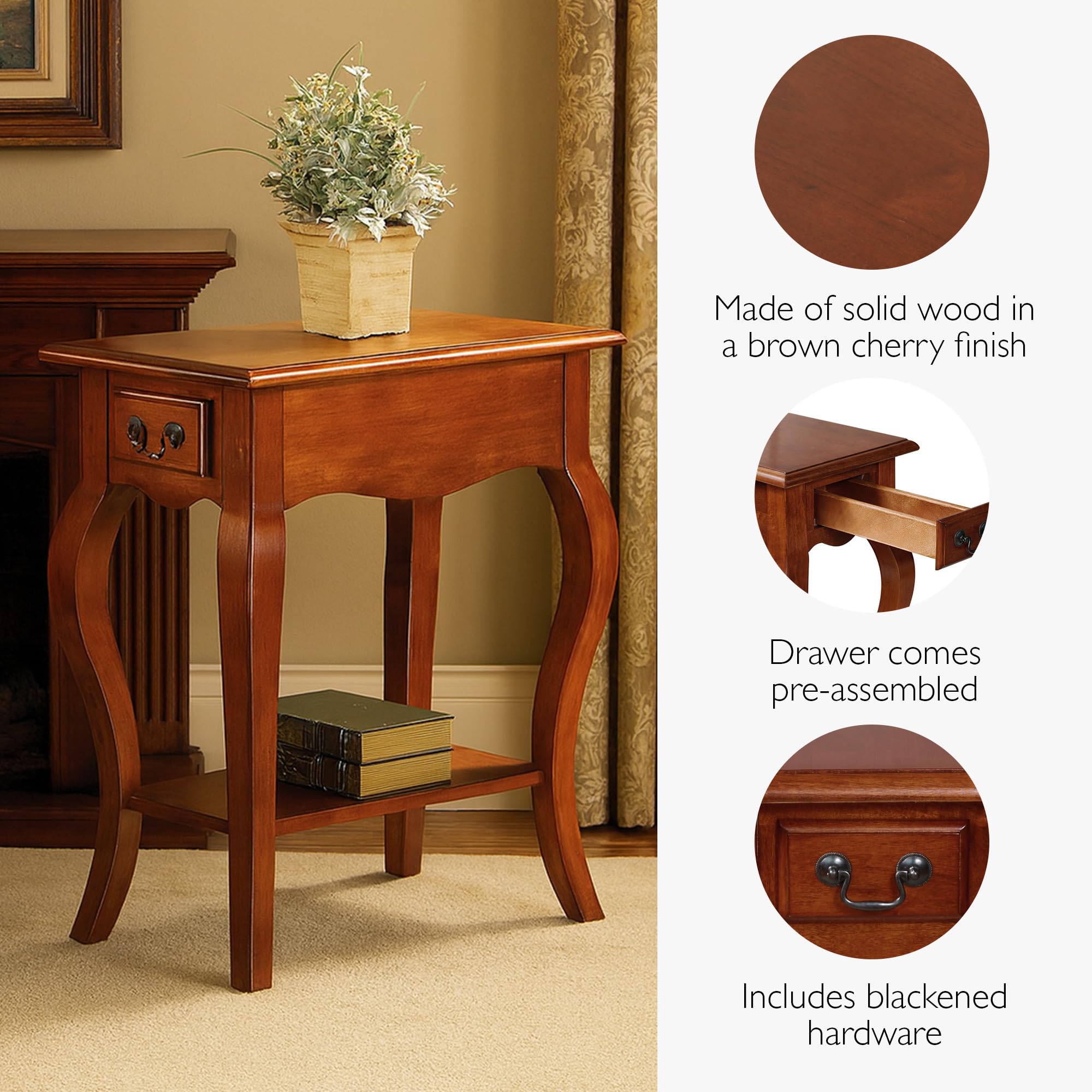 Amazon.com: Leick Home Wave End Table, 12
