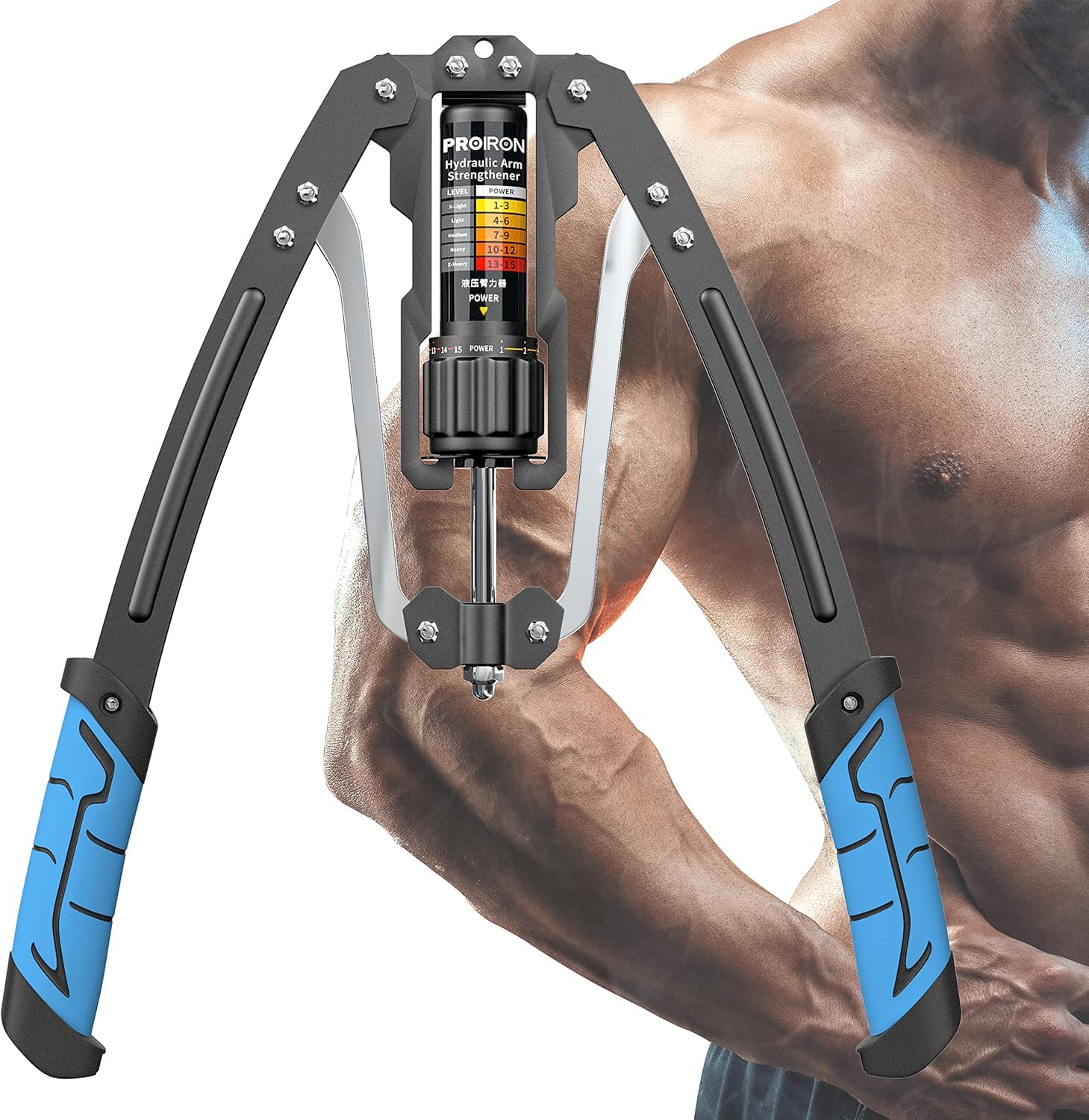 PROIRON PowerTwister, Pettorali Attrezzi di Potenza Idraulica Regolabile 10-200kg, Chest Press per Addestramento di Petto e Braccio Muscolo