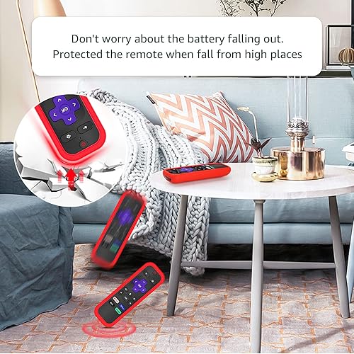 Miniatura 6 de Paquete de 3 fundas a distancia para Roku, cubierta de batería para TCL Roku Smart TV Steaming Stick Remote, funda de silicona Roku TV Remote Cover