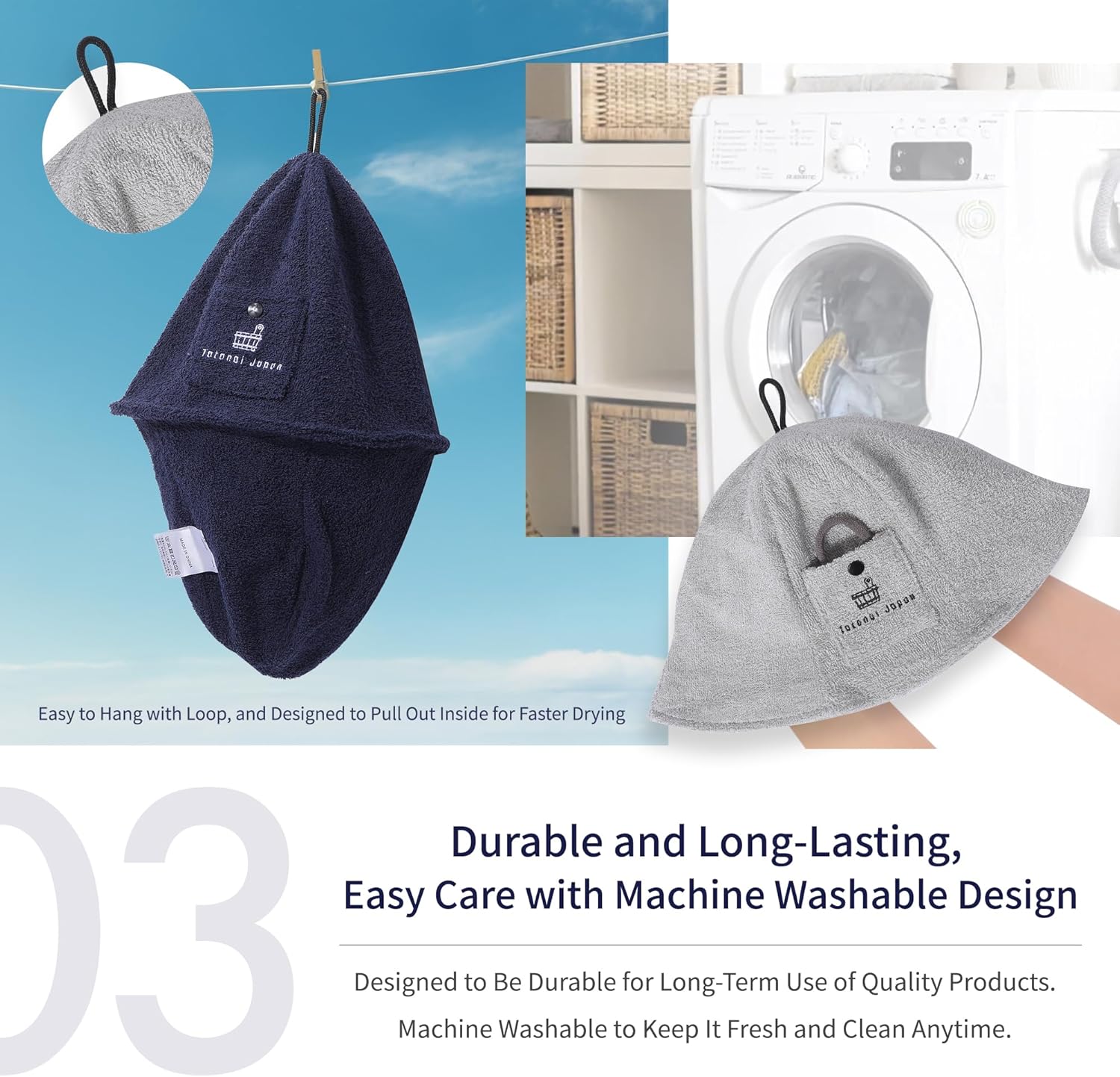 Cotton Towel Sauna Hat – Washable & Soft – Unisex Design for Men and Women - Image 5