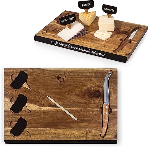 Vista 22 de PICNIC TIME NCAA NCAA - Juego de tablas de cortar y herramientas de queso de acacia Delio unisex para adultos