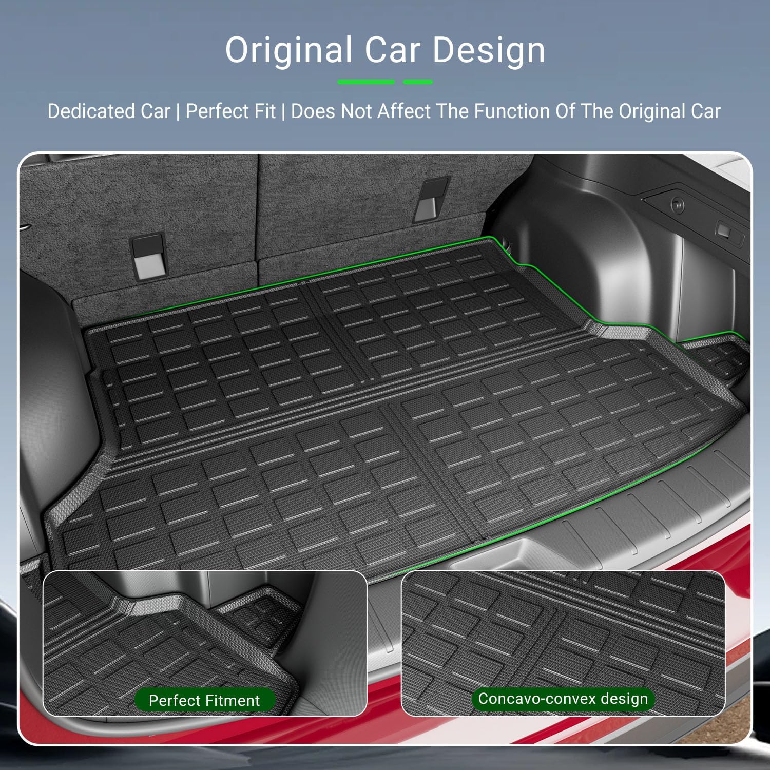 xipoqix Cargo Mat Compatible with 2019-2024 Subaru Forester Trunk Liner Cargo Liner TPE Replacement for 2019-2024 Subaru Forester Accessories (Rear Trunk Mat)