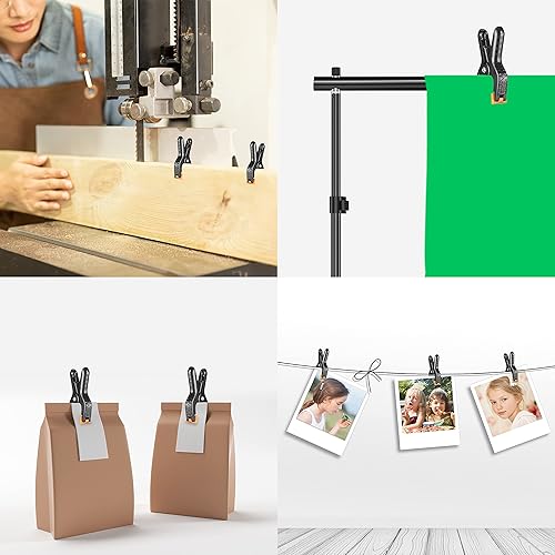 Miniatura 8 de FUDESY Soporte de pancarta de fondo de 10 x 8 pies con 14 paquetes de abrazaderas de clips de fondo