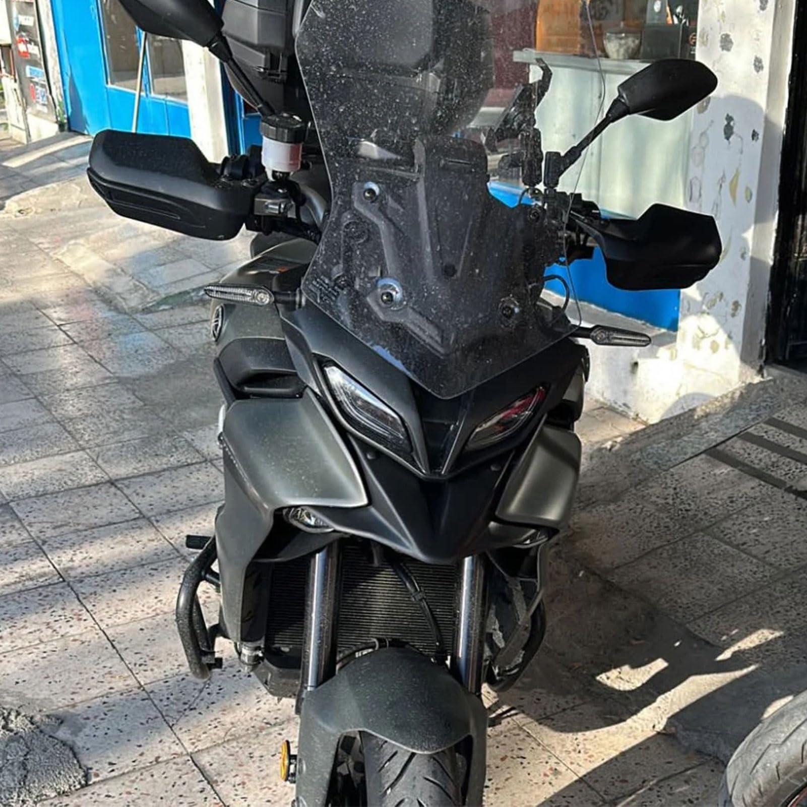WOOGA Ruota anteriore Copertura superiore Parabordi Becco Naso Cono Estensione Cowl per YA&MA&HA Tracer 9 GT Tracer 900 2021 2022 2023 TRACER 9GT Accessori moto (Nero)