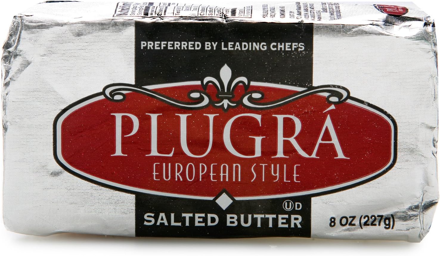 PlugraEuropean Style Salted Butter, 8 Ounce (Pack of 12)