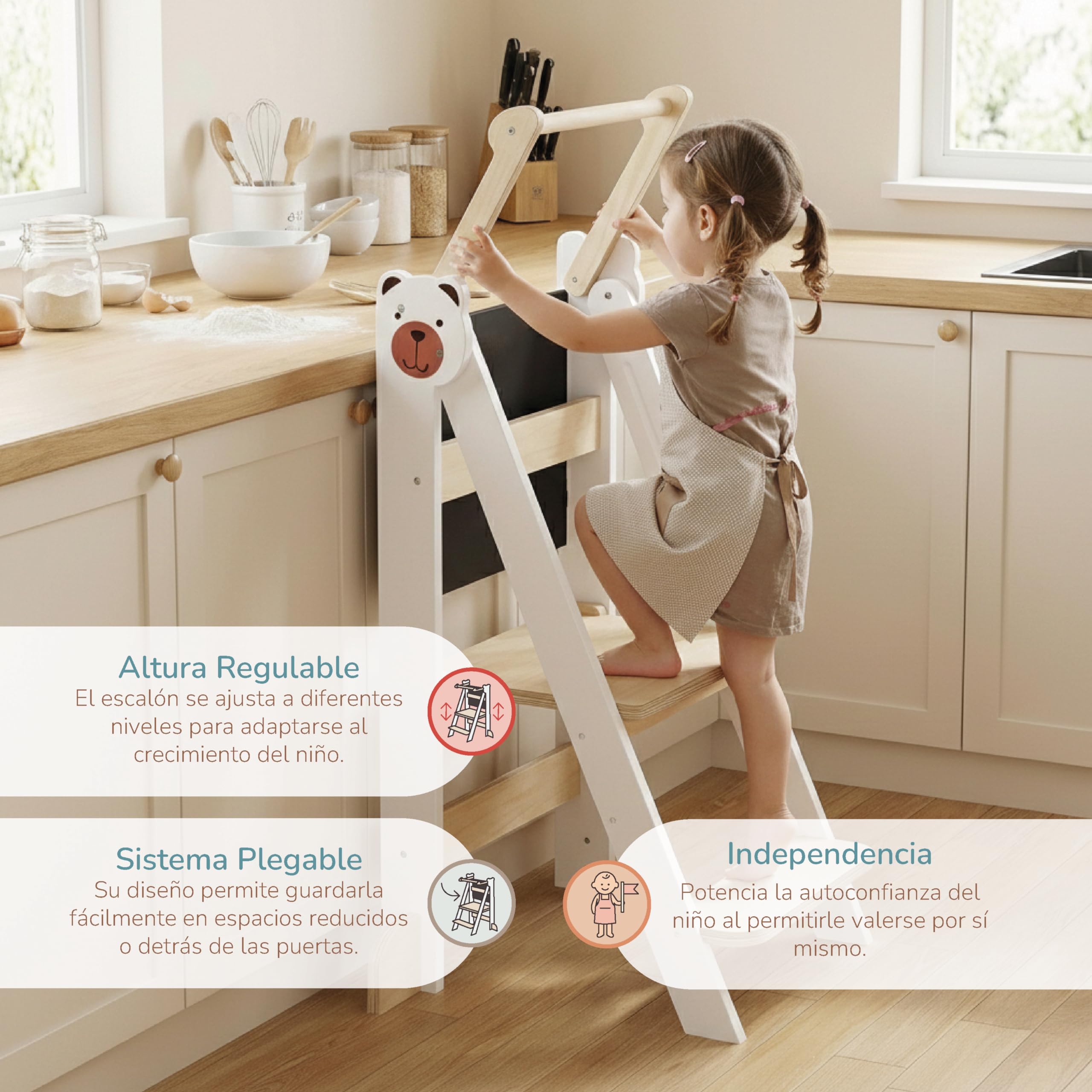 Weco Montessori Leertoren voor kinderen, 3-in-1 boomdesign