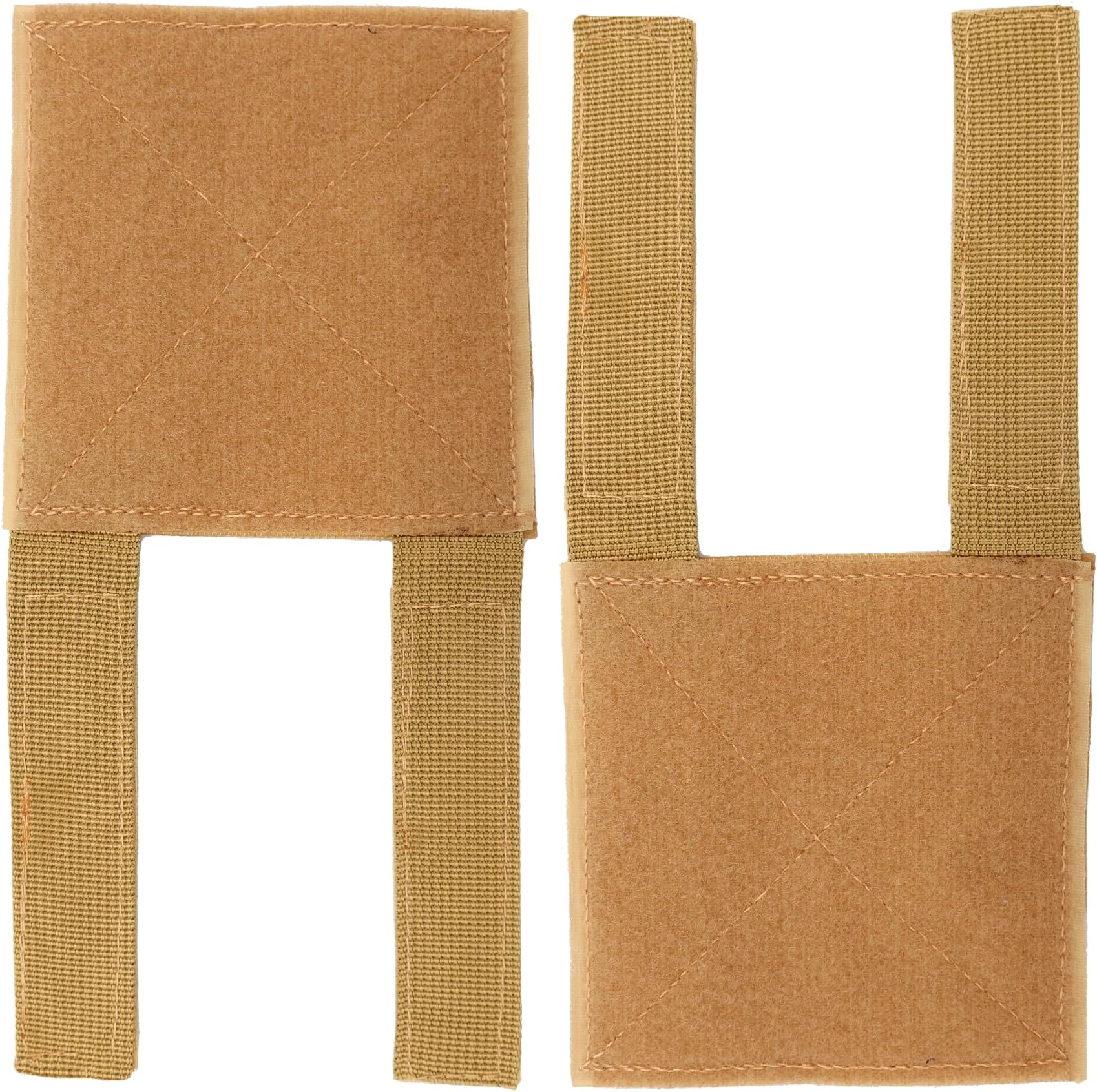 Molle Patch Panel,Hook&Loop Adapter Panel for Patch Badges, Display Board, Tactical Molle Hook and Loop Panel for Plate Vest Carrier and Backpack 4''x 4''