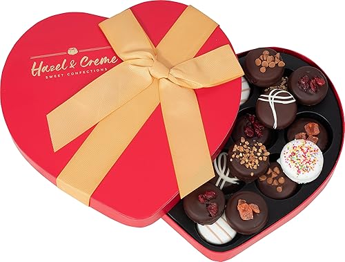 Caja de regalo de galletas de chocolate, caja de regalo de chocolate en forma de corazón, cesta de galletas de aniversario para élella, compromiso,
