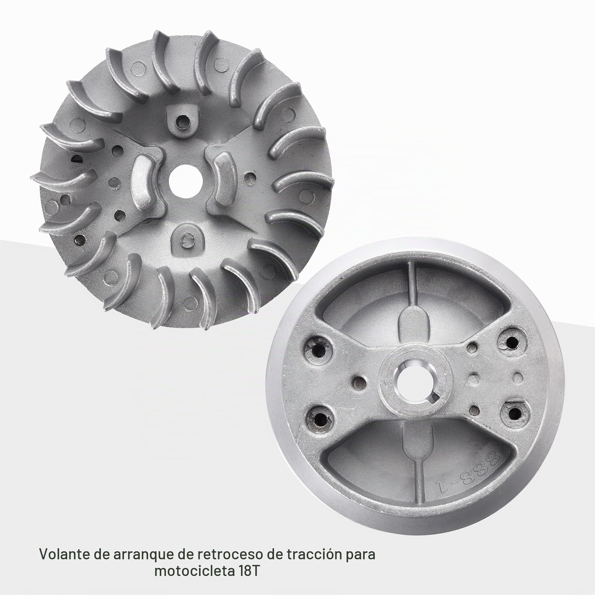 GOOFIT AleacióN Roja Tira Arranque De Retroceso Con Volante De Aleta 18 Reemplazar Para 2 Stroke 43cc 47cc 49cc ATV Mini Dirt Bike Scooter Brush Cutter Water pump