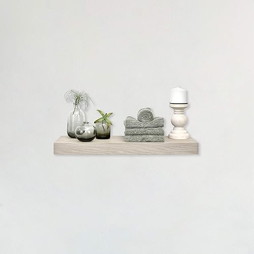 MCS Estante flotante de grano de madera gris, 24 pulgadas x 8 pulgadas, 24 x 8 pulgadas