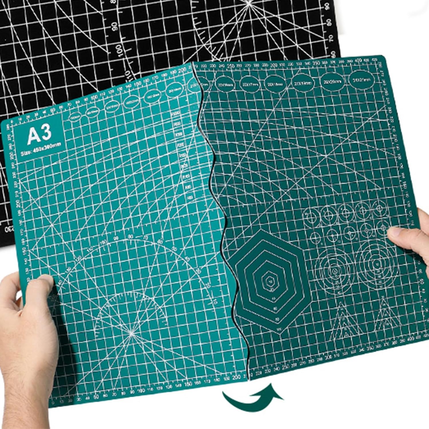 ordinarYone A 3 Size Foldable Selves Healings Cutting Mat Board for Paper Crafting School and Home Use Friendly PVC Materials