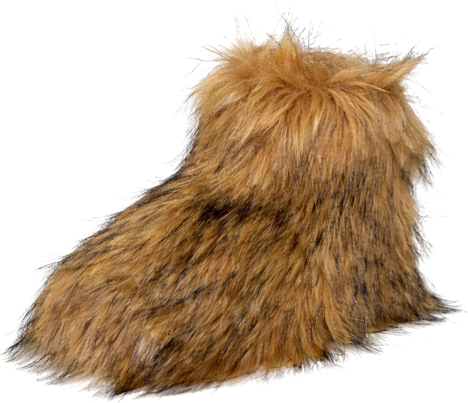 Wild Diva MELANIE-40 Women's Fluffy Faux Fur Rave Ankle Winter Fashion Snow Mini Booties, Festival Rave Y2K Inspired Trendy Comfy