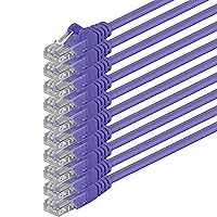 1aTTack.de 86278 10x 3m Violet Cavo di rete Cat6 Cat 6 Ethernet LAN 1000 Mbit/s RJ45