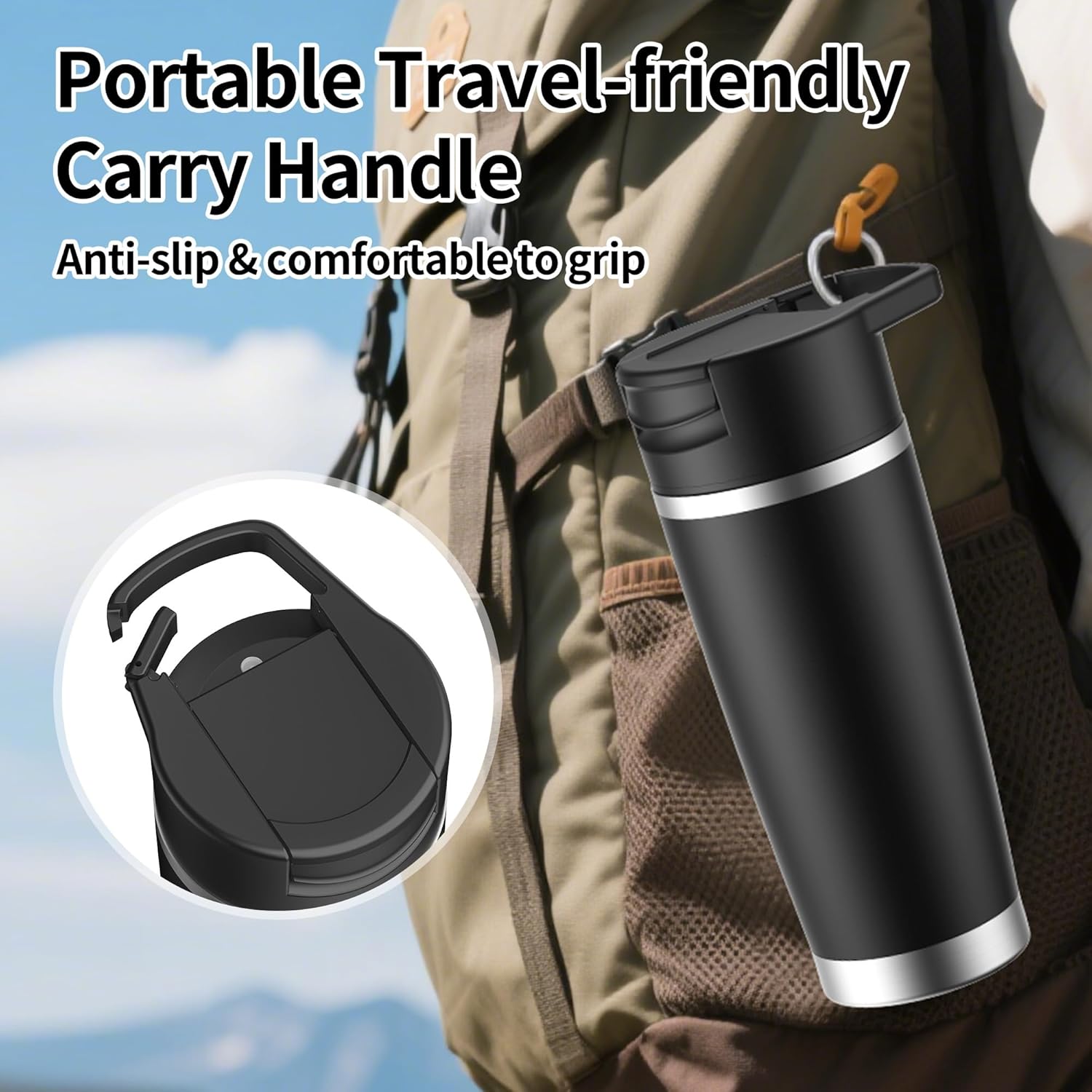 Portable Blender for Holiday Gift Smoothies&Shakes 24oz Insulated Cup Cordless, Personal Licuadora Portatil With Stainless Steel, USB-C Rechargeable, BPA Free, Ideal Gift for Men Women