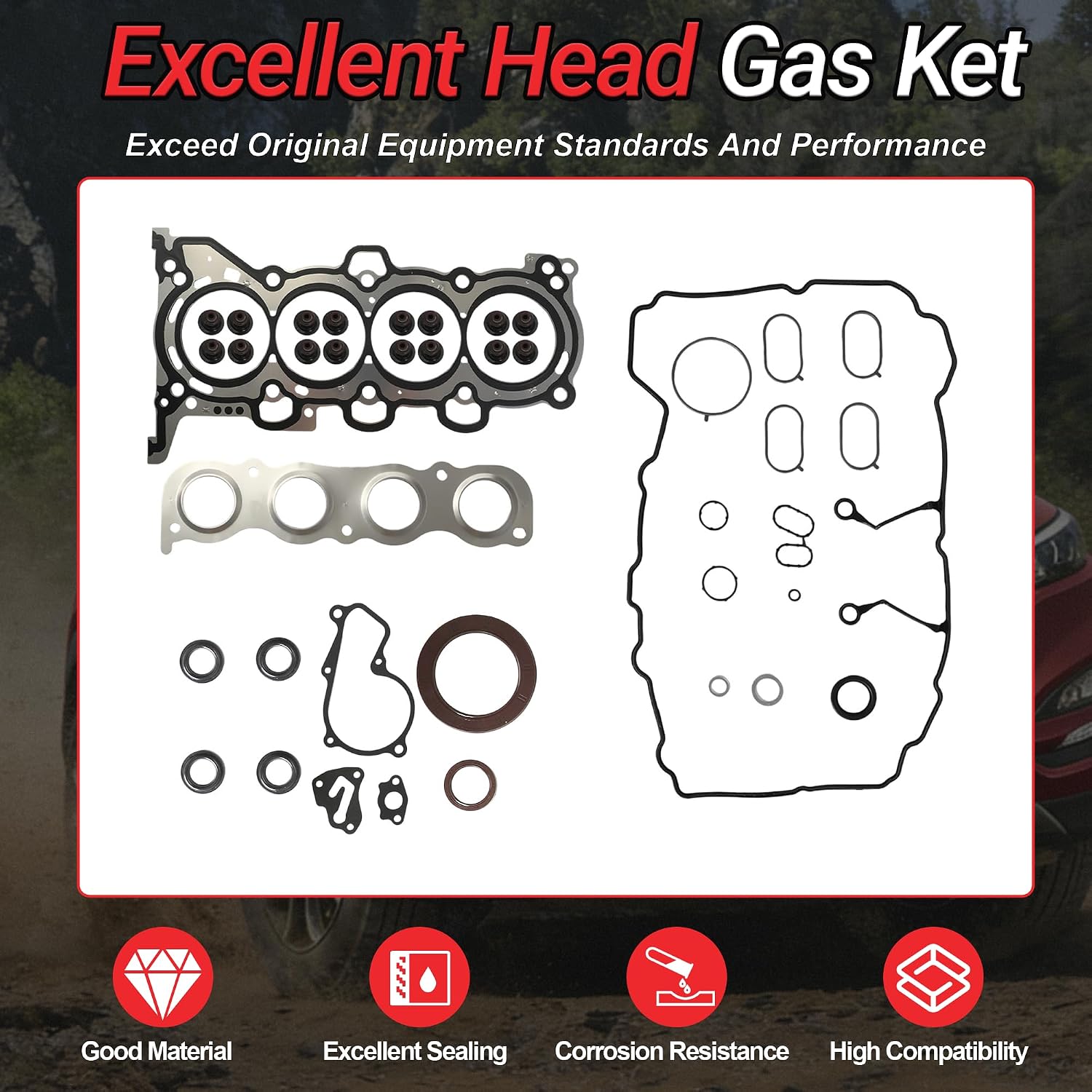 G4NA 2.0 Overhaul Rebuild Kit wtih Crankshaft & Timing Chain Set & Piston & Con-Rod Kit Fit For Hyundai Tucson Elantra Mistra Sonata Creta Kia Forte Soul Optima 2.0L 2014-2019 Replace#23110-2E501