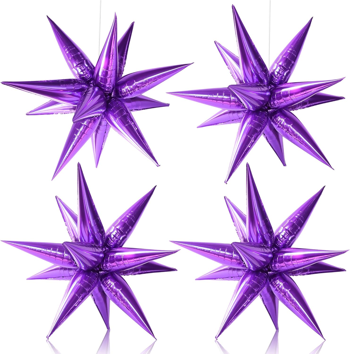 KatchOn, Big Purple Star Balloons - 20 Inch, Pack of 50 | Purple Star Cone Foil Balloons for Galaxy Party Decorations | Graduation Decorations 2026